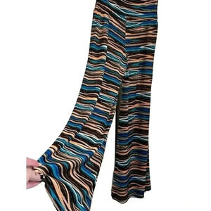 Azules striped flare legs pants medium